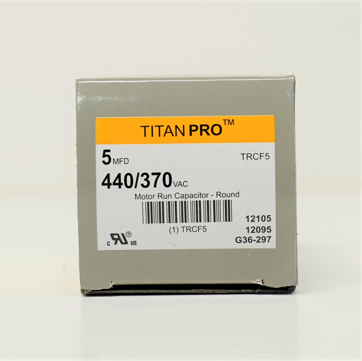 TitanPro TRCF5 HVAC Round Motor Run Capacitor. 5 MFD/UF 440/370 Volts