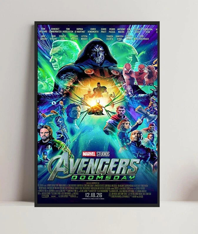 Avengers Doomsday Marvel Superhero Movie 2026 - Poster | Canvas Wall Art Print