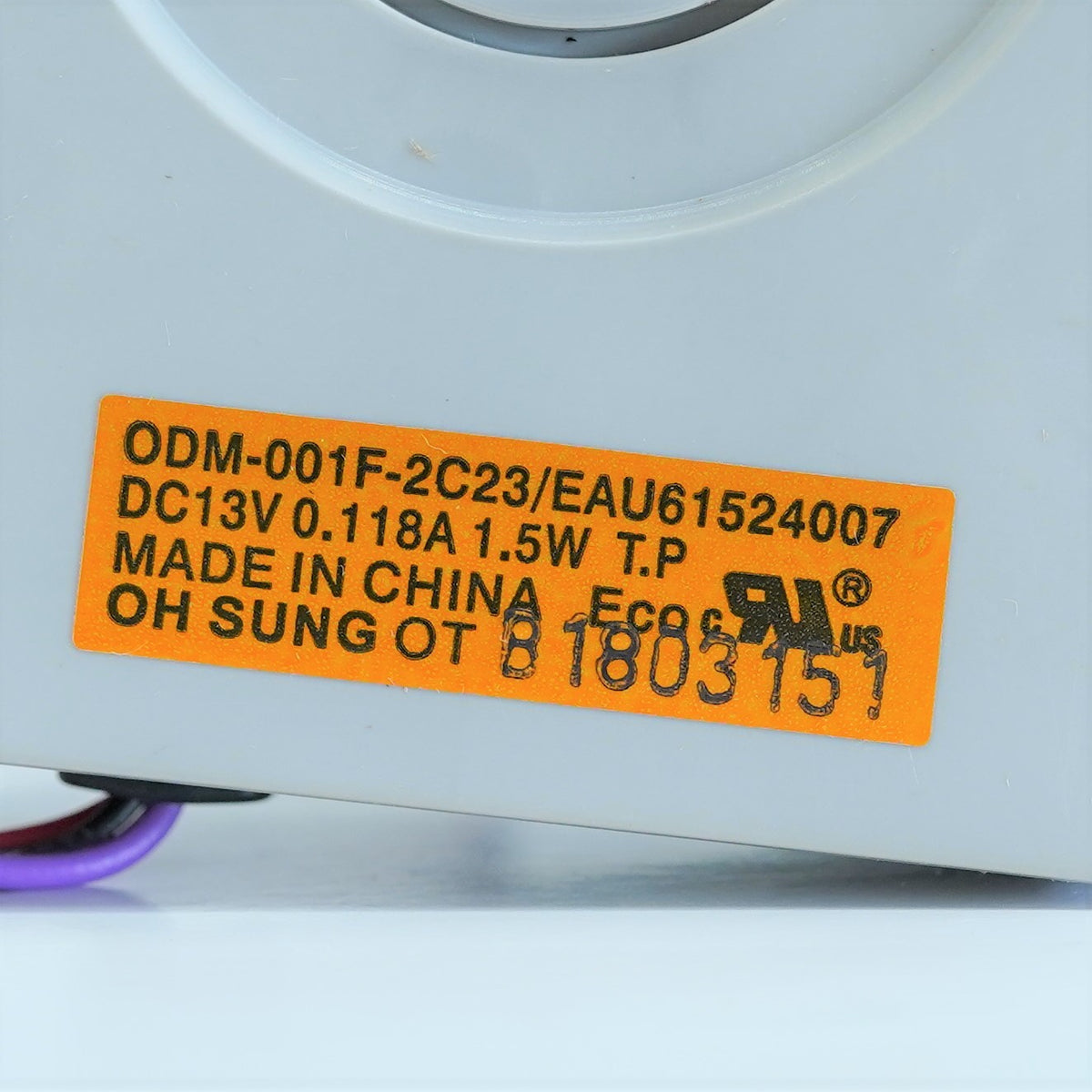 EAU61524007 Refrigerator Evaporator Fan Motor for LG AP5950081 PS10058947