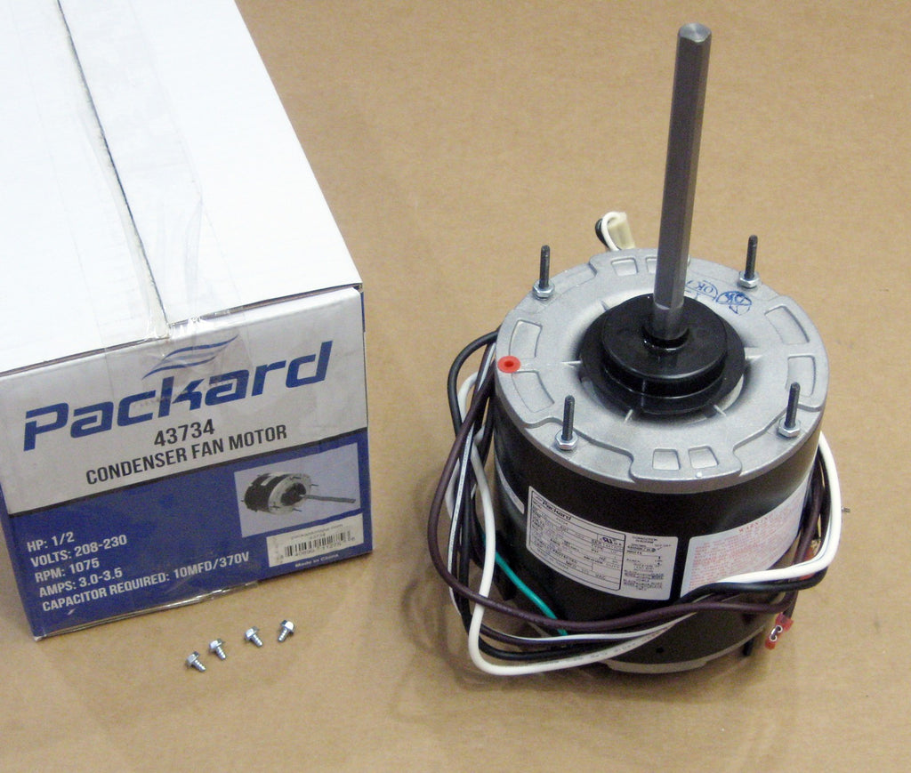 Air Conditioner Condenser Fan Motor 1/2 HP 1075 RPM 5-5/8" Diameter 230V TENV