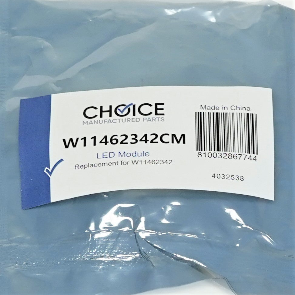Choice Parts W11462342 for Whirlpool Refrigerator LED Light Module Assembly