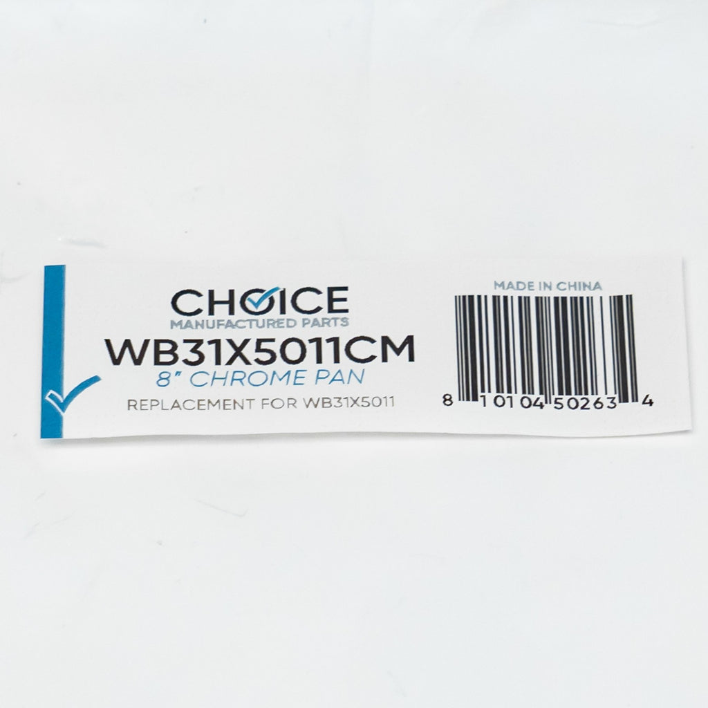 Choice Part WB31X5011 8" Chrome Stove Drip Pan Ring Bowl for GE Range