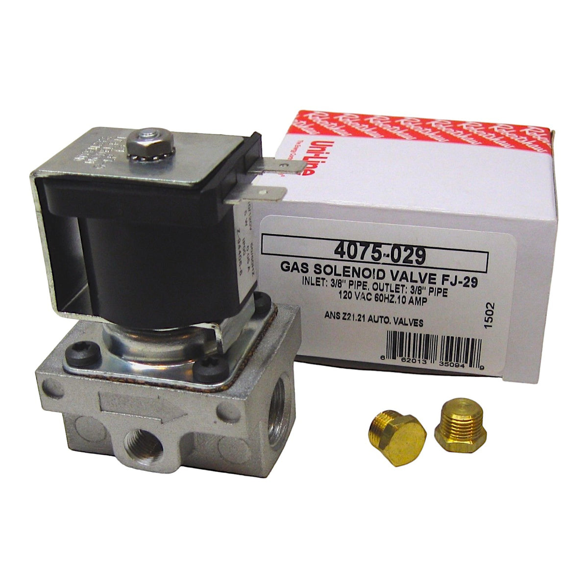 Robertshaw 4075-029 Fryer Griddle Gas Solenoid Valve for G02965-1 FJT 920608-11