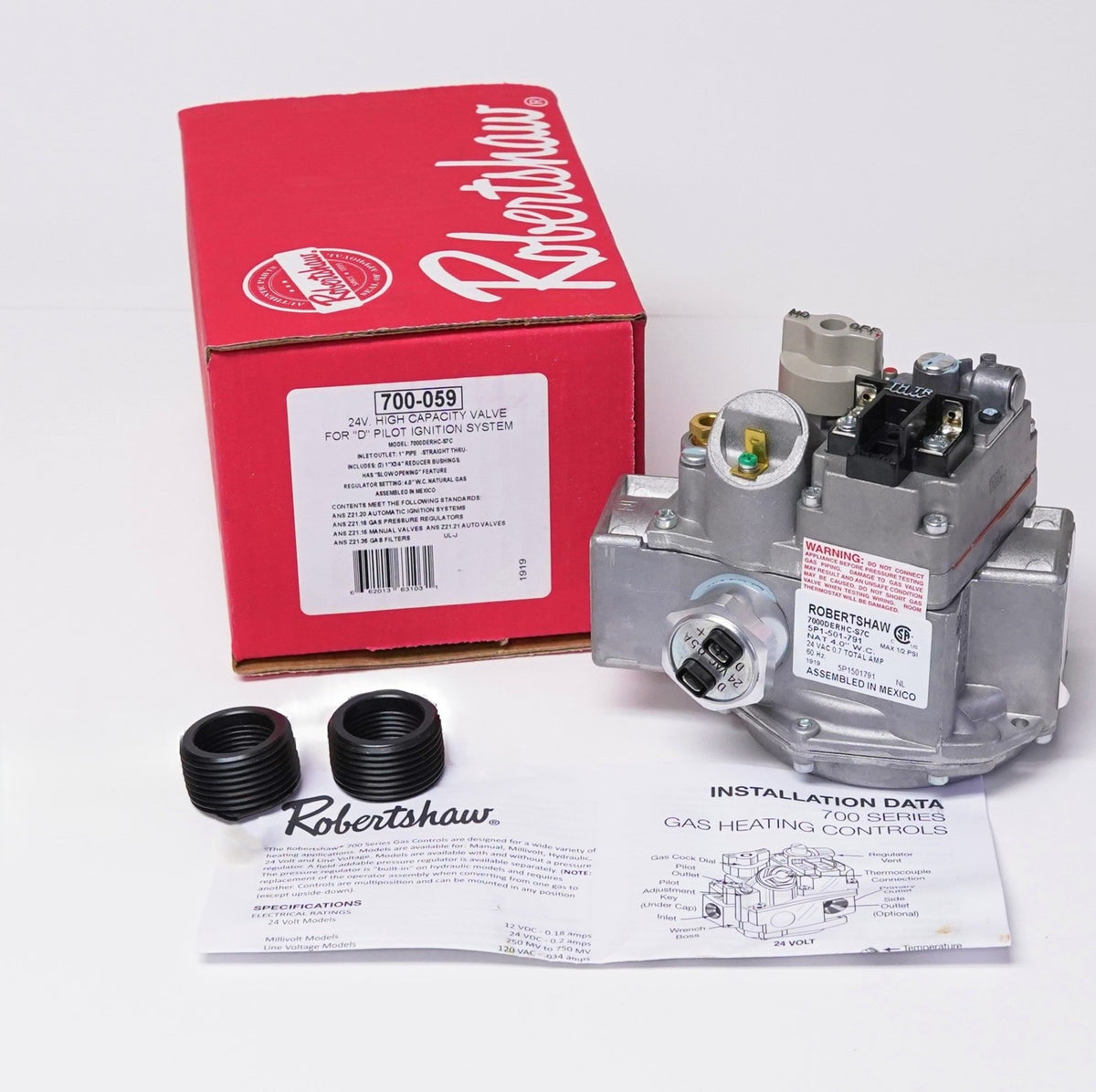 Robertshaw 700-059 High Capacity Gas Valve 1" 7000DERHC-S7C