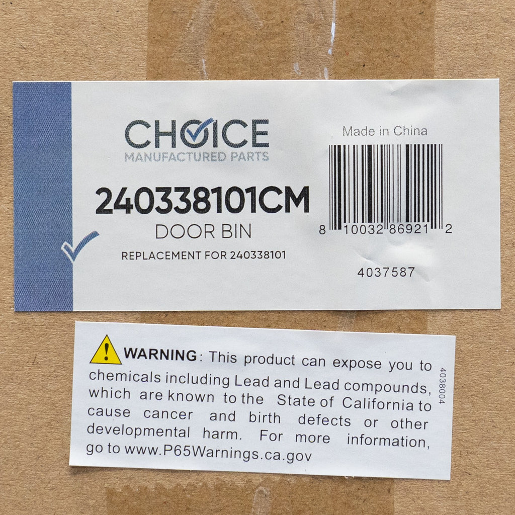 Choice Parts 240338101 Refrigerator Door Shelf Bin Bar for Electrolux Frigidaire