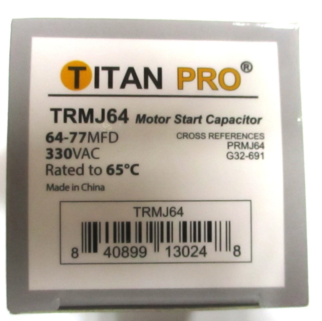 Packard PRMJ64 Motor Start Capacitor 64-77 MFD UF / 330 VAC