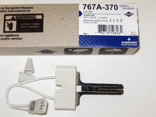 767A-370 White Rodgers Furnace Ignitor for Carrier LH33ZS004 LH33ZS001 LH33ZS002