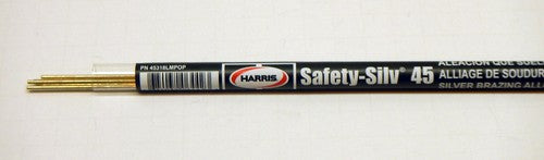 Harris 45318LMPOP Safety-Silv 45 Brazing Alloy 45% Silver Solder 1/16" 5 Sticks