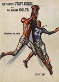 San Francisco 49Ers Vintage Program 4 - Poster | Canvas Wall Art Print