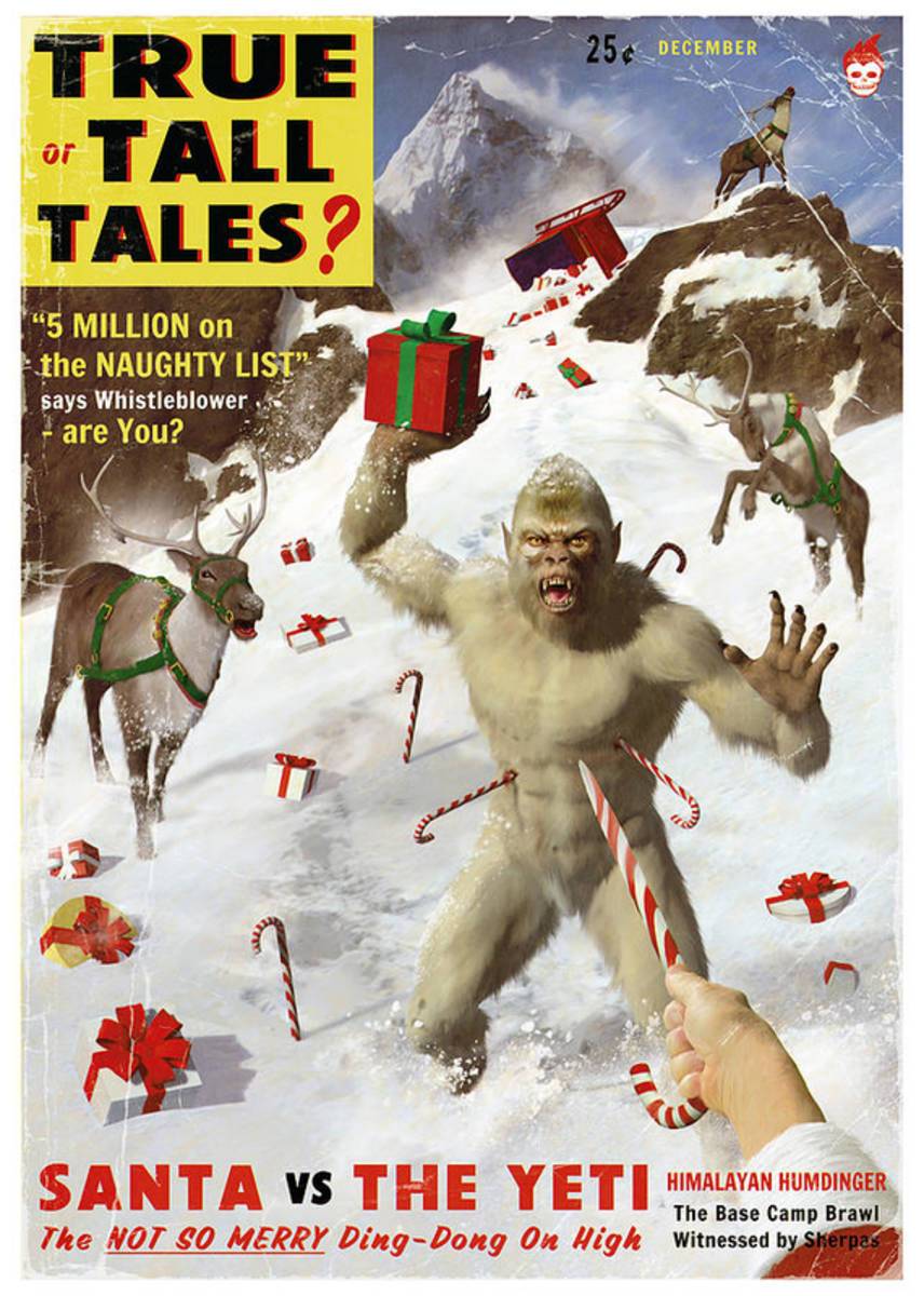 Santa Vs The Yeti - Poster | Canvas Wall Art Print