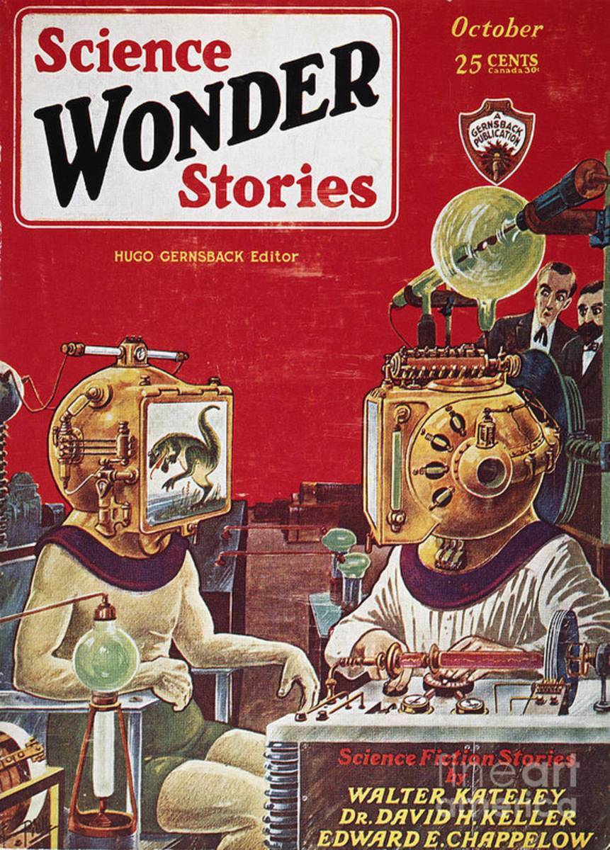 Science Fiction Cover, 1929 - Poster | Canvas Wall Art Print