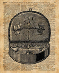 Sewing Tools Dictionary Art - Poster | Canvas Wall Art Print