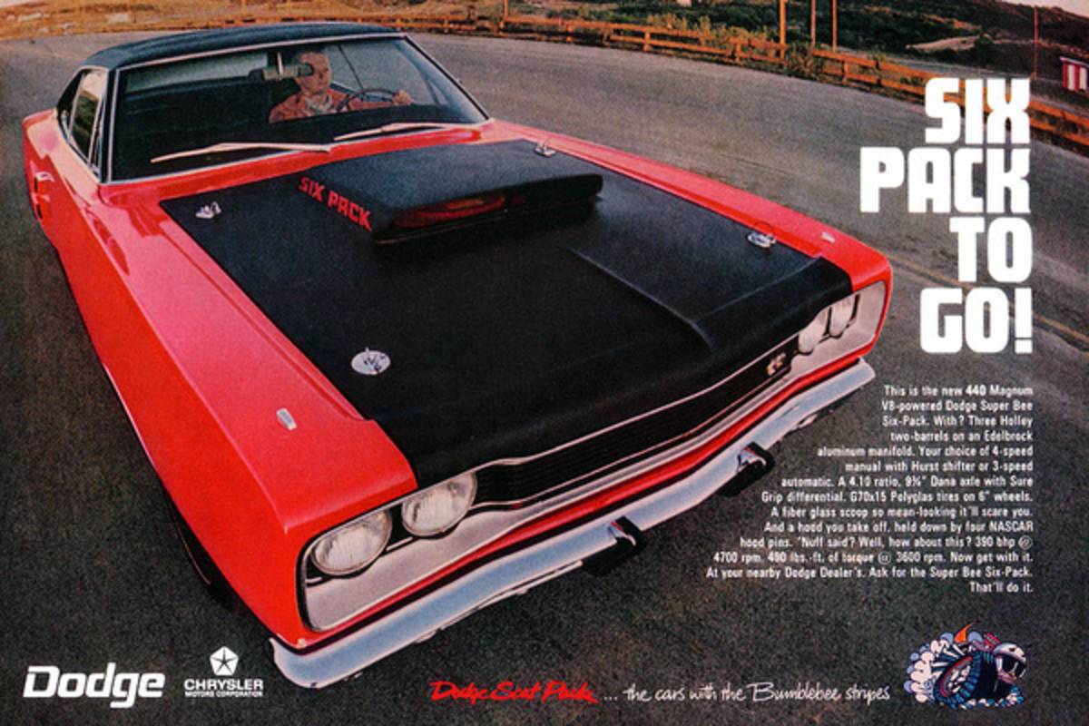 Six Pack To Go - 1969 Dodge Coronet Super Bee - Poster | Canvas Wall Art Print