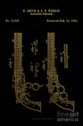 1854 Smith And Wesson Magazine Firearm Patent Art 1 - Poster | Canvas Wall Art Print