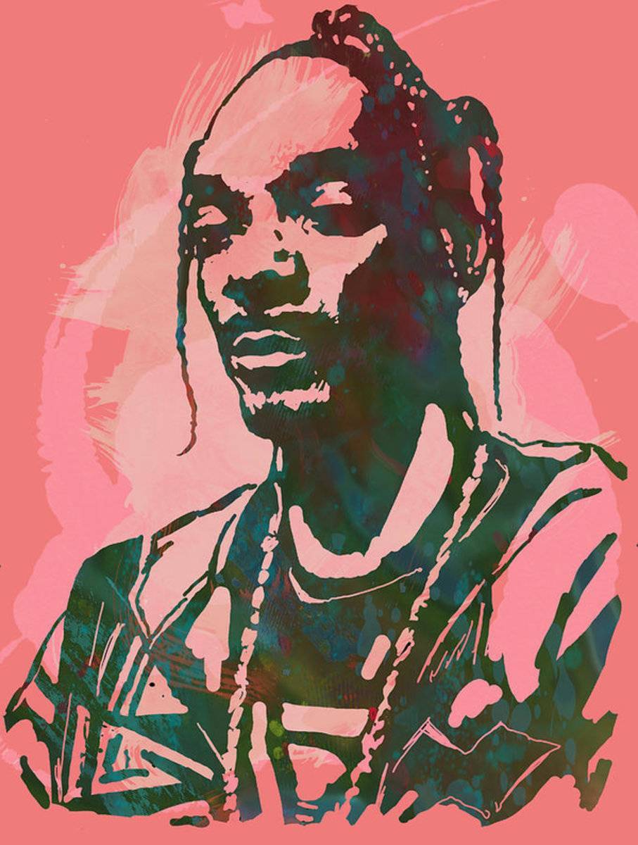 Snoop Dogg - Stylised Pop Art Drawing Potrait Poser - Rapper - Poster | Canvas Wall Art Print