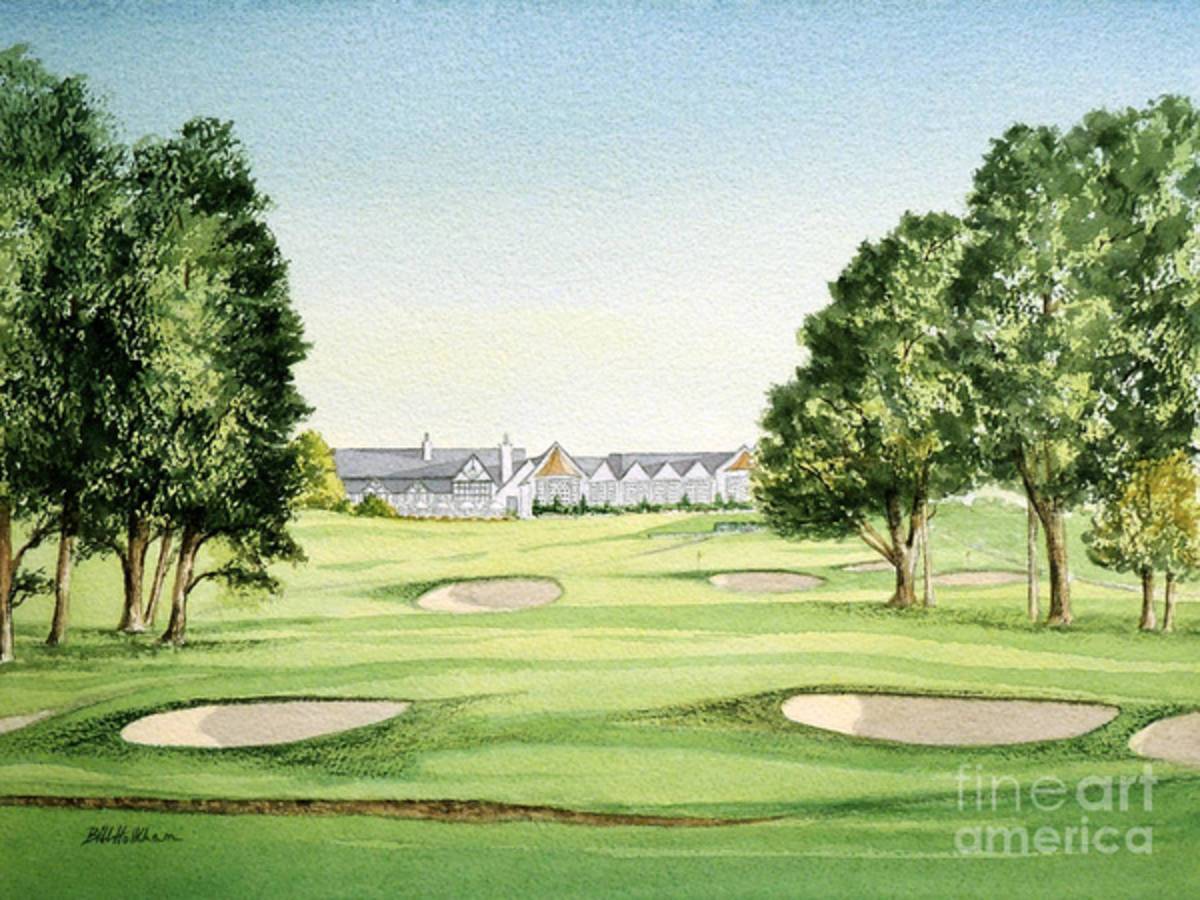 Southern Hills Golf Course 18Th Hole - Poster | Canvas Wall Art Print