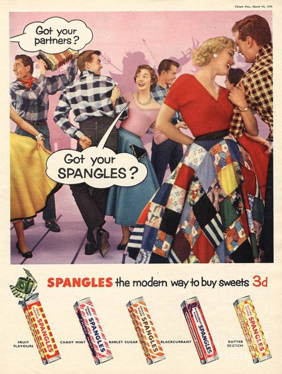Spangles 1956 1950S Uk Sweets Party - Poster | Canvas Wall Art Print