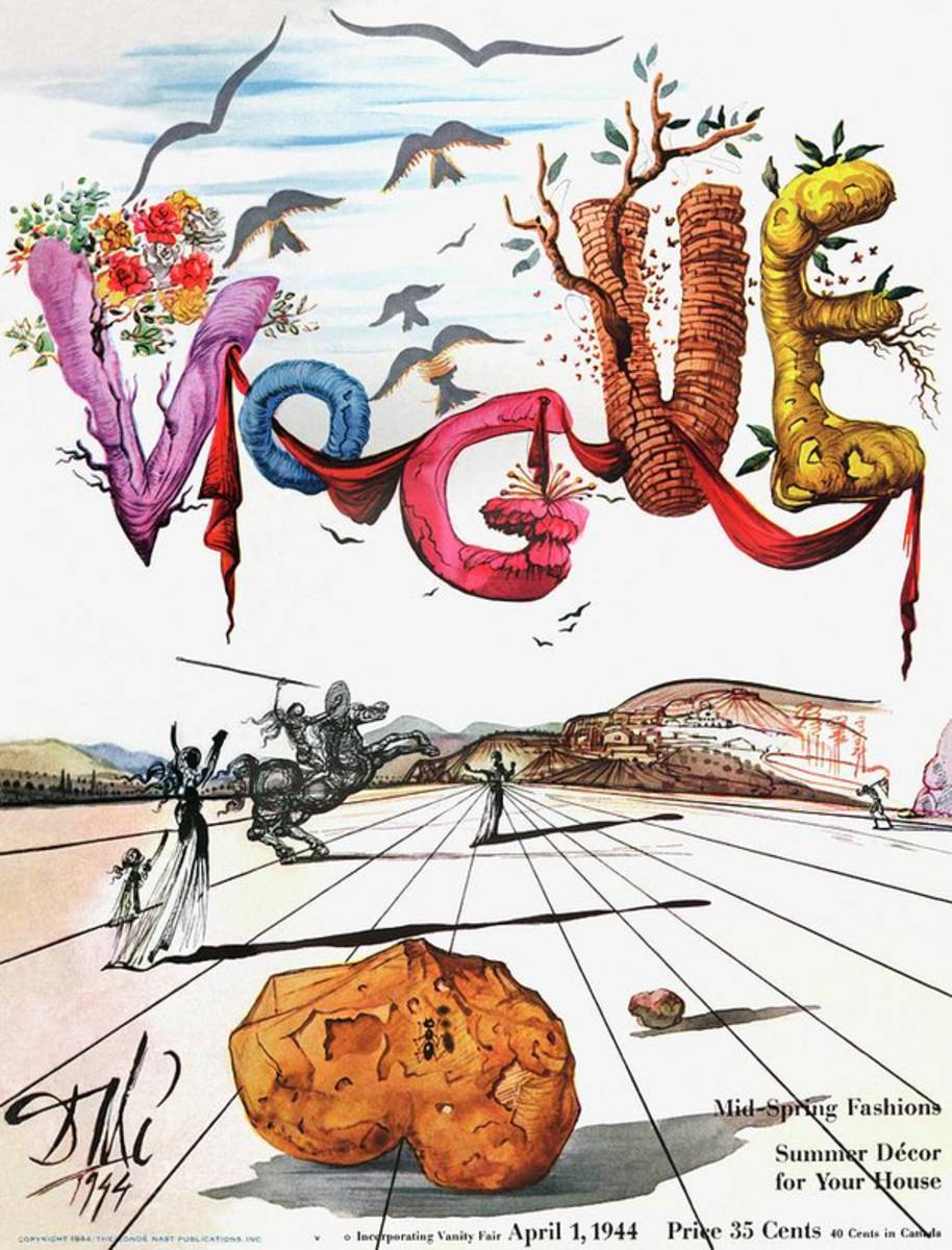 Spring Letters With A Visage Of Dali - Poster | Canvas Wall Art Print