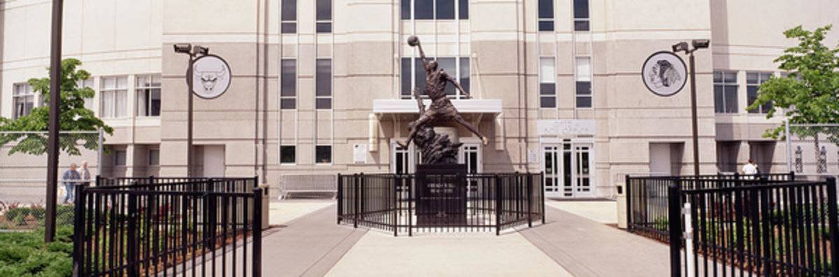 Statue In Front Of A Building, Michael - Poster | Canvas Wall Art Print