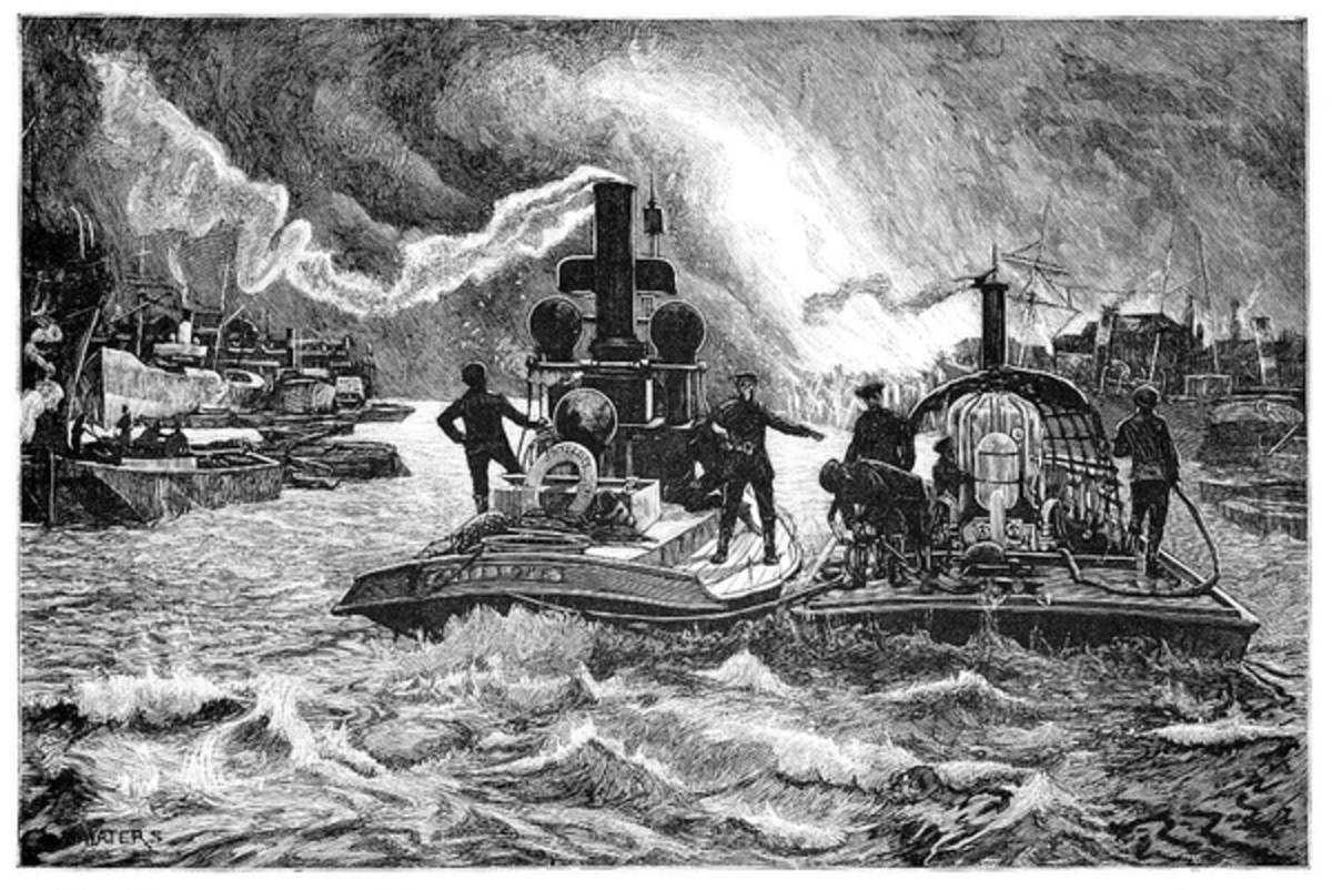 Steam Fireboats, 19Th Century - Poster | Canvas Wall Art Print