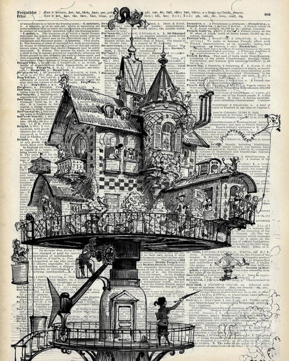 Steampunk House - Poster | Canvas Wall Art Print