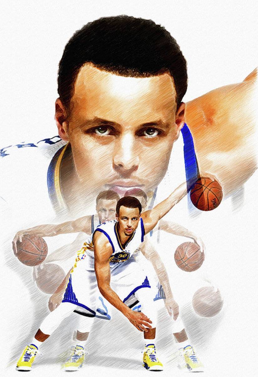 Steph Curry 2017 Profile - Poster | Canvas Wall Art Print
