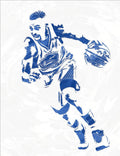Stephen Curry Golden State Warriors Pixel Art 12 - Poster | Canvas Wall Art Print