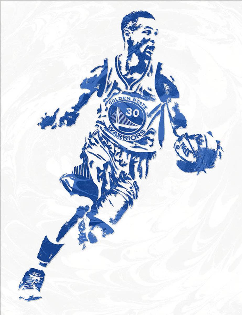 Stephen Curry Golden State Warriors Pixel Art 13 - Poster | Canvas Wall Art Print