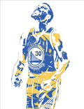 Stephen Curry Golden State Warriors Pixel Art 22 - Poster | Canvas Wall Art Print