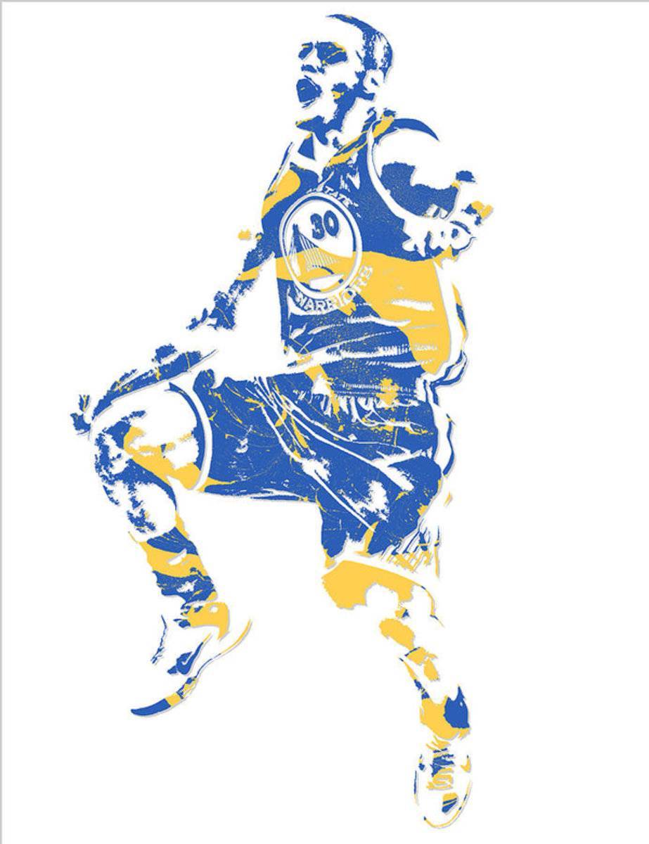 Stephen Curry Golden State Warriors Pixel Art 23 - Poster | Canvas Wall Art Print