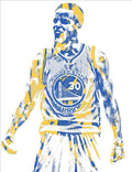 Stephen Curry Golden State Warriors Pixel Art 30 - Poster | Canvas Wall Art Print