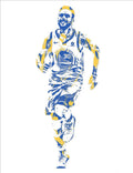 Stephen Curry Golden State Warriors Pixel Art 32 - Poster | Canvas Wall Art Print