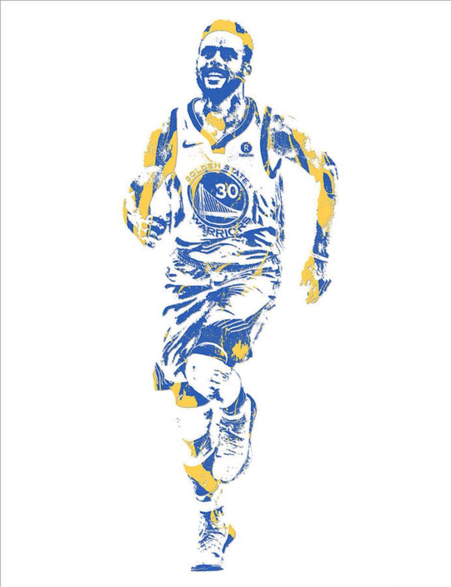 Stephen Curry Golden State Warriors Pixel Art 32 - Poster | Canvas Wall Art Print