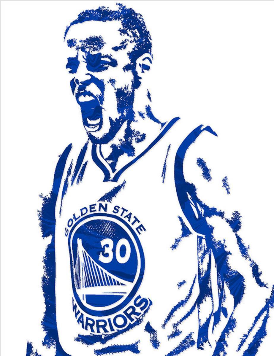 Stephen Curry Golden State Warriors Pixel Art 5 - Poster | Canvas Wall Art Print
