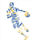 Stephrn Curry Golden State Warriors Pixel Art 83 - Poster | Canvas Wall Art Print