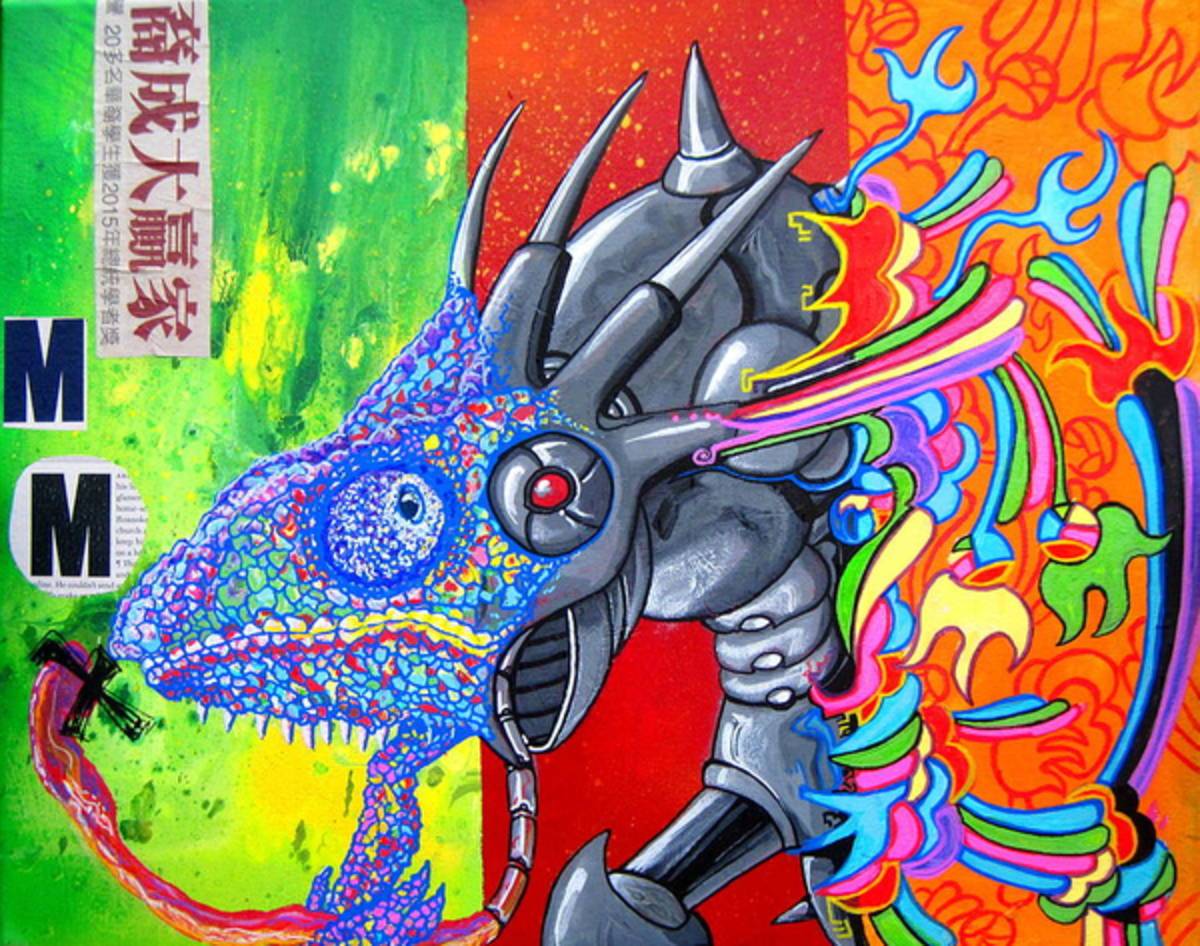 Sting Chameleon - Poster | Canvas Wall Art Print