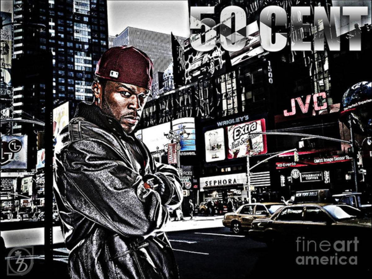 Street Phenomenon 50 Cent - Rapper - Poster | Canvas Wall Art Print
