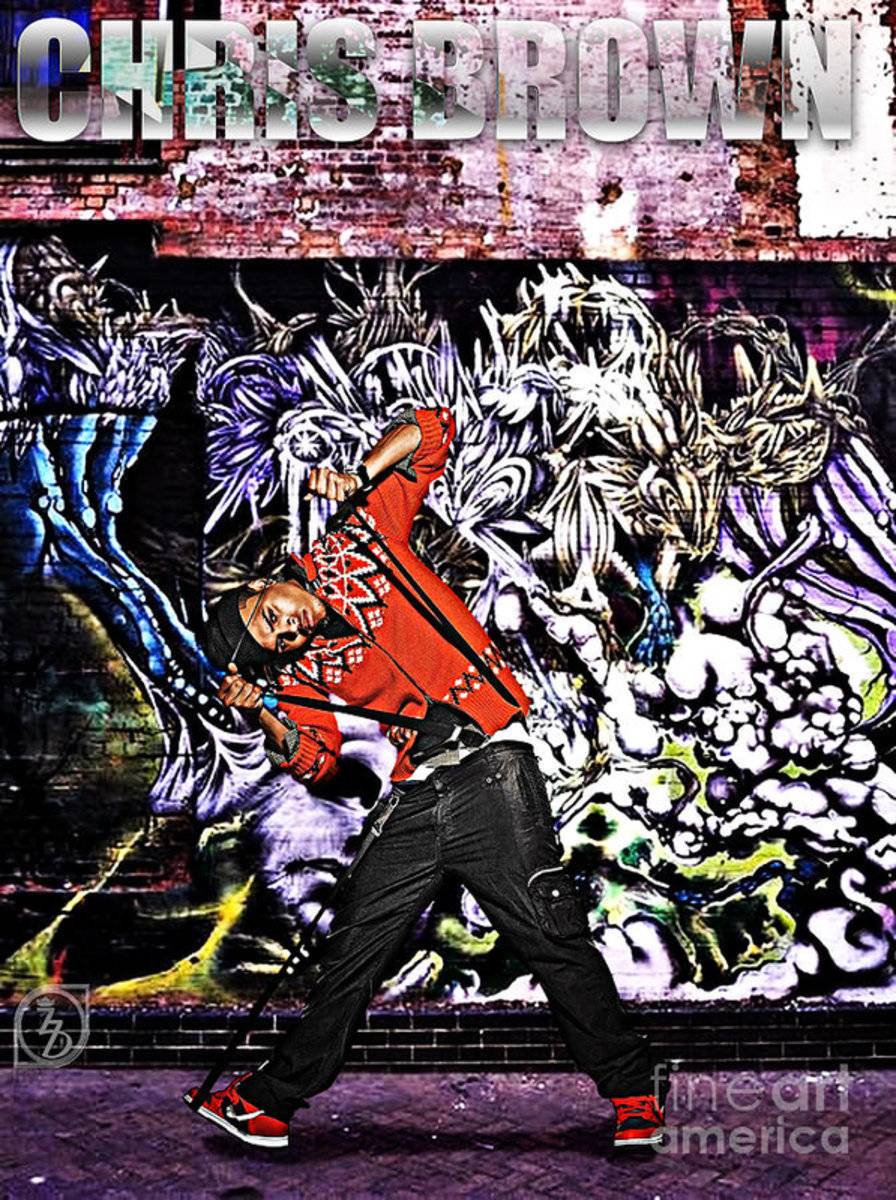 Street Phenomenon Chris Brown - Rapper - Poster | Canvas Wall Art Print