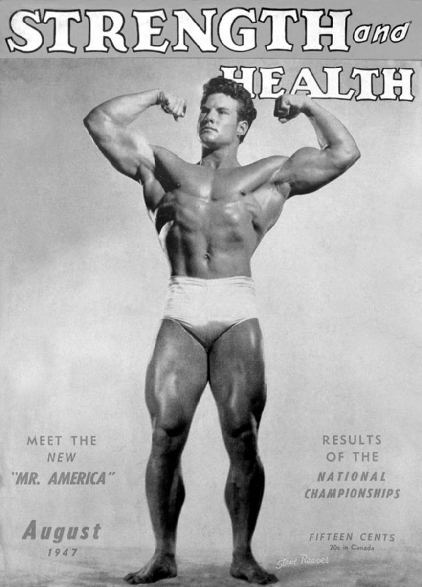 Strength And Health Mag Cover Aug 1947 - Poster | Canvas Wall Art Print