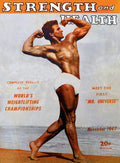 Strength And Health Mag November 1947 - Poster | Canvas Wall Art Print