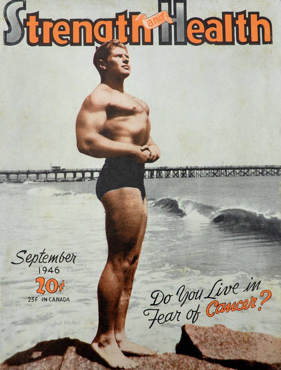 Strength And Health Mag Sept 1946 - Poster | Canvas Wall Art Print
