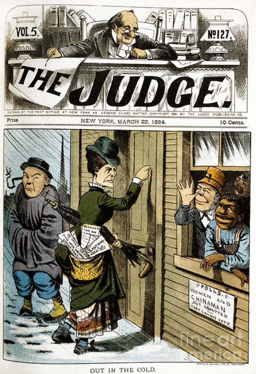 Suffrage Cartoon, 1884 - Poster | Canvas Wall Art Print