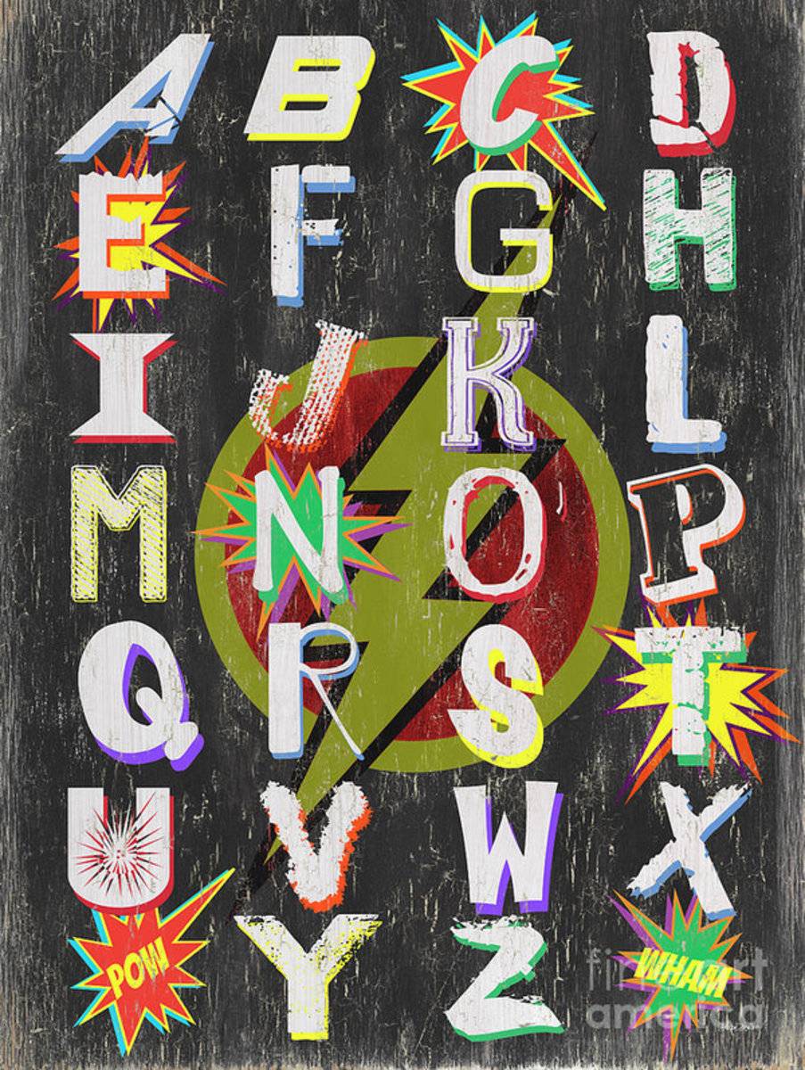 Superhero Alphabet - Poster | Canvas Wall Art Print
