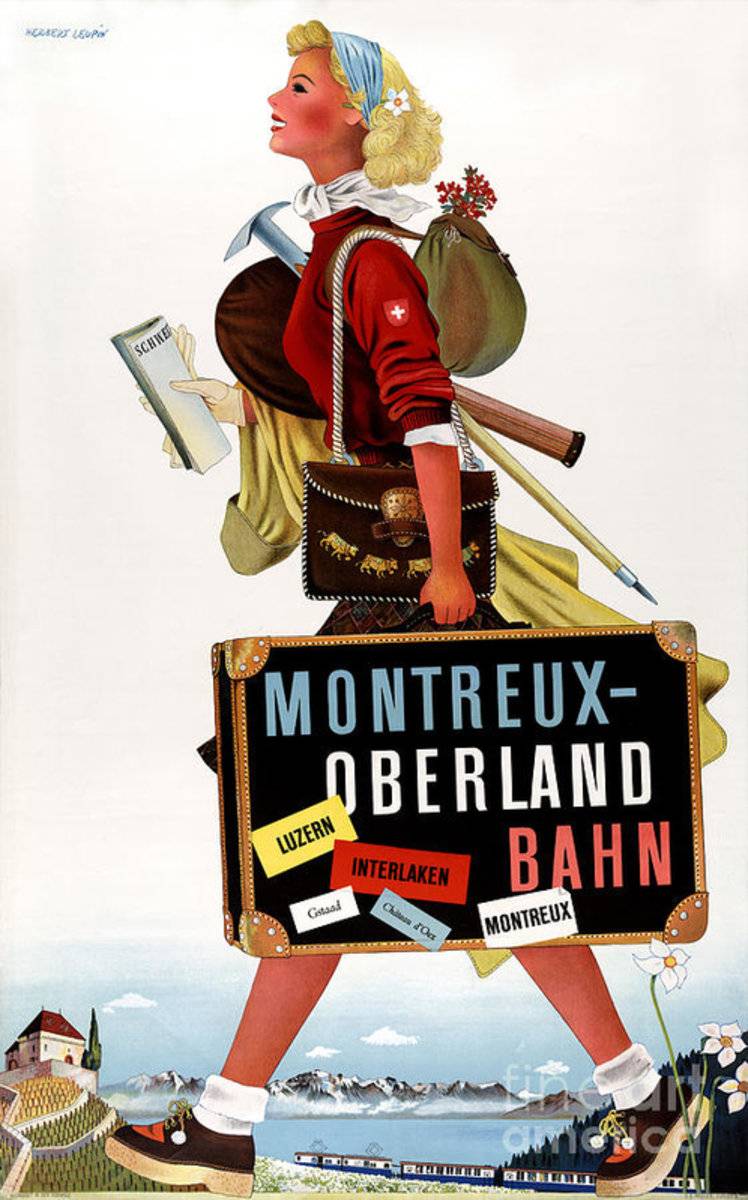 Switzerland Vintage Travel - Poster | Canvas Wall Art Print