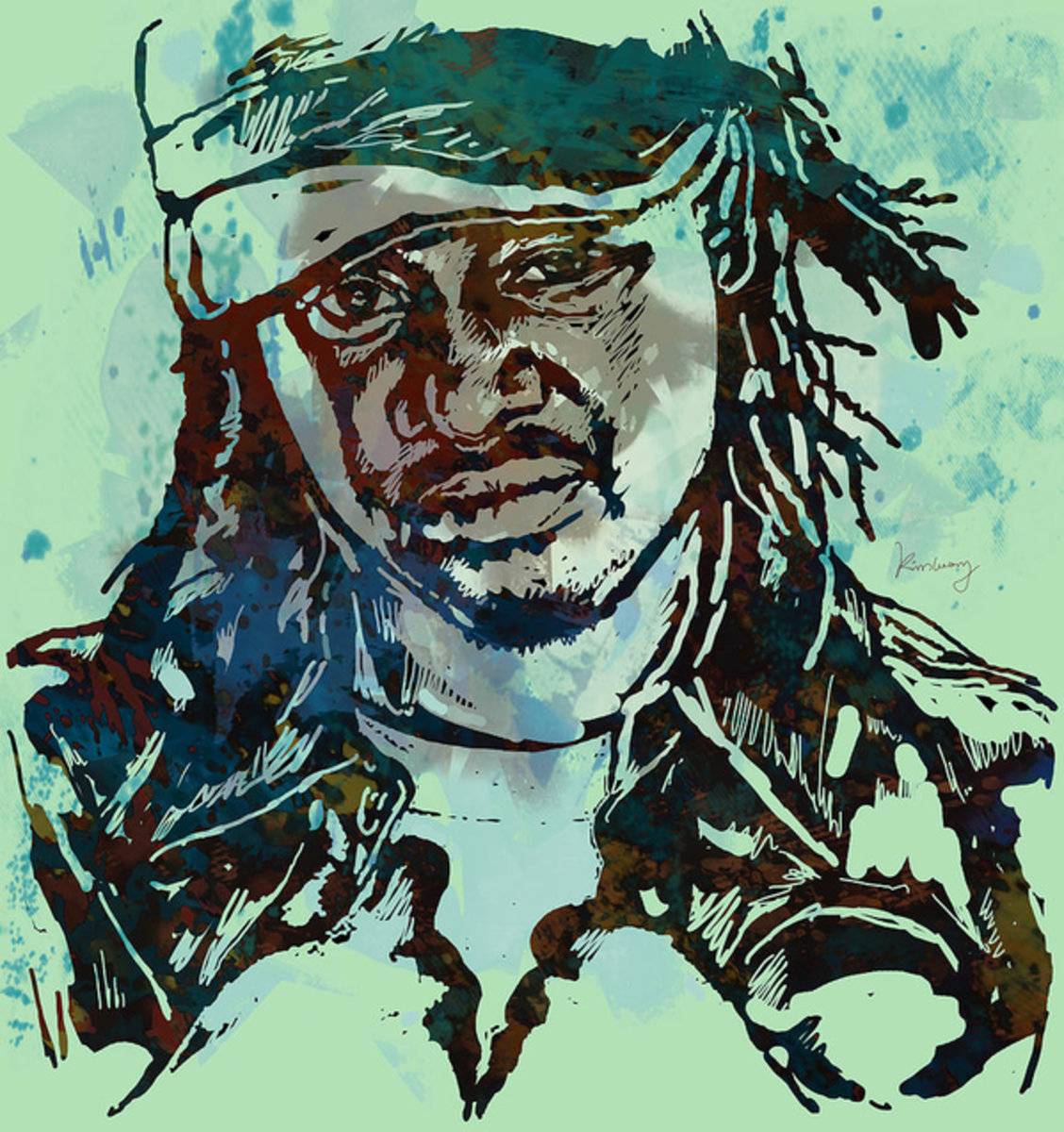T-Pain Faheem Rasheed Najm Stylised Etching Pop Art - Rapper - Poster | Canvas Wall Art Print