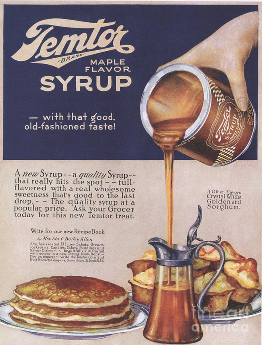 Temtor 1920S Usa Maple Flavoured Syrup - Poster | Canvas Wall Art Print