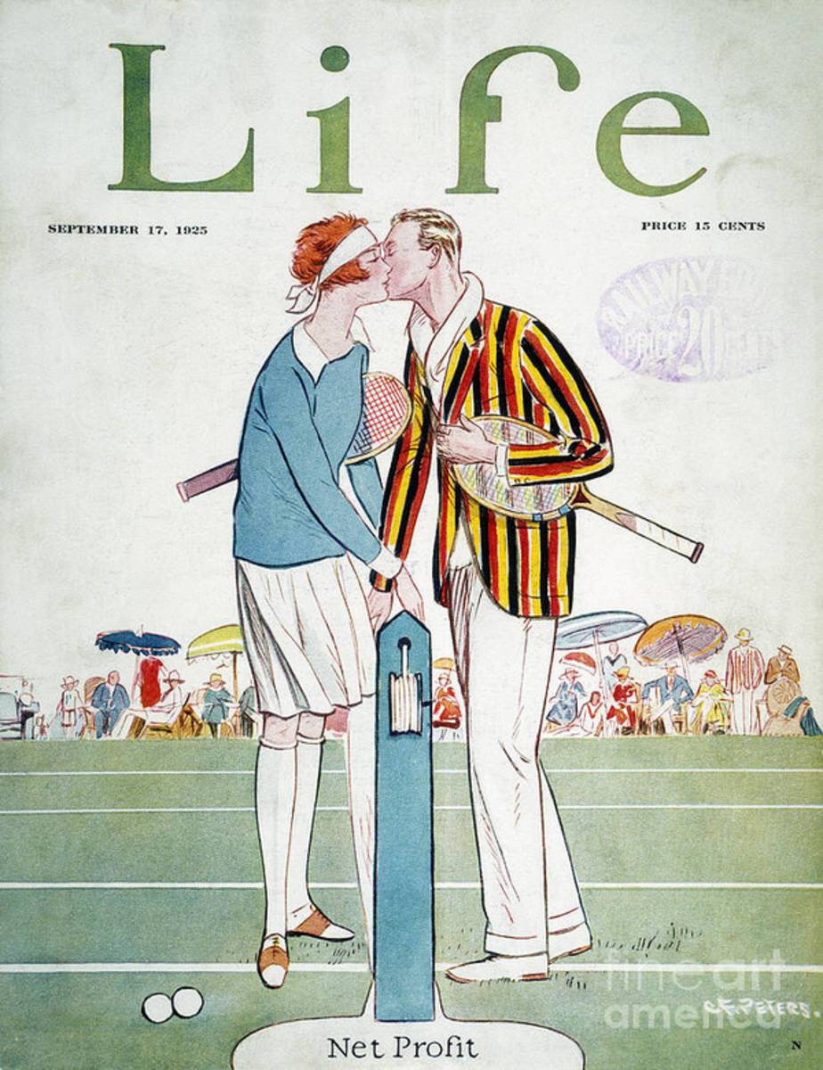 Tennis Court Romance, 1925 - Poster | Canvas Wall Art Print