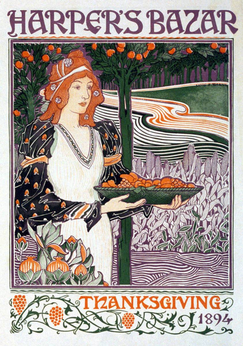 Thanksgiving, Harpers Bazar Magazine - Poster | Canvas Wall Art Print