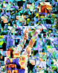 The Basketball Jump Shot In Abstract Cubism 20170328 - Poster | Canvas Wall Art Print