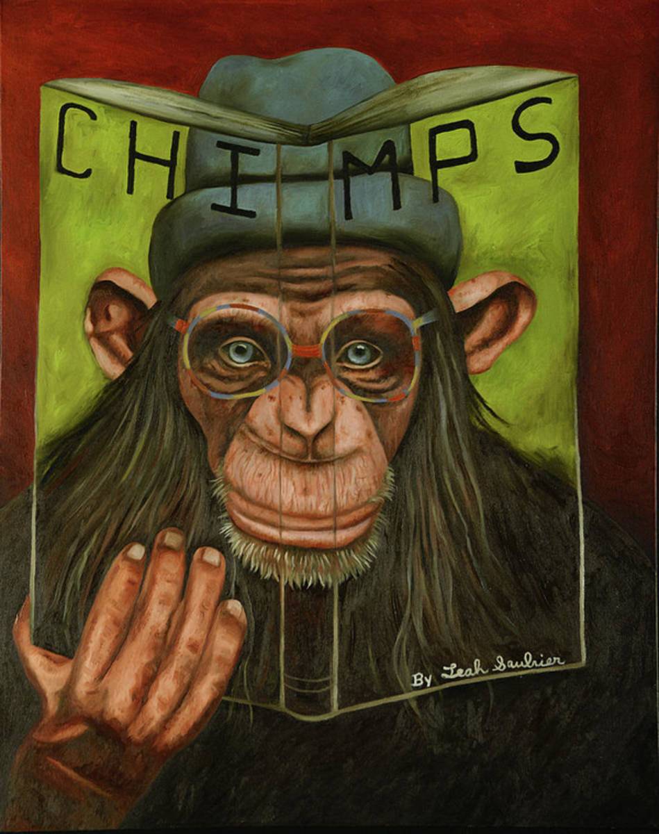 The Book Of Chimps - Poster | Canvas Wall Art Print